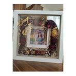 Verda Çerçeve 25x25 Cm Fotoğraf Bölümlü Ledli Isimli Anı Çerçevesi! Yeni Trend Anı Çerçevesi Beyaz