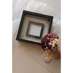 Verda Çerçeve 25X25 Cm Fotoğraf Bölümlü Siyah Anı Çerçevesi-6 Cm Derinlikli Anı Çerçevesi
