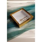 Verda Çerçeve 25x25 Cm Gold Pleksi Kaplı Gül Anı Çerçevesi! Gül Kutusu Sarı
