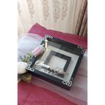 Verda Çerçeve 25x25 Cm Ledli Fotoğraf Bölümlü Isimli Siyah-klasik(GÜMÜŞ) Anı Çerçevesi! Yeni Trend Anı Çerçevesi