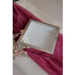 Verda Çerçeve 25X25 Cm Ledli Isimsiz Gümüş Kaplı Derin Gül Çerçevesi! Gül Kutusu! Hkmticaret