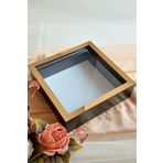 Verda Çerçeve 25X25 Cm Siyah-Gold Derin Anı Çerçevesi-6 Cm Derinlikli Anı Çerçevesi Gül Kutusu! Hkm Ticaret