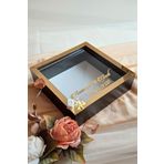 Verda Çerçeve 25X25 Cm Siyah-Gold Ledli Derin Anı Çerçevesi-6 Cm Derinlikli Anı Çerçevesi Gül Kutusu