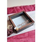 Verda Çerçeve 25X25 Cm Siyah-Rose Ledli Derin Anı Çerçevesi-6 Cm Derinlikli Anı Çerçevesi Gül Kutusu