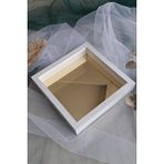 Verda Çerçeve 25x25 Cm Verda Anı Gold Zemin Çerçevesi-6 Cm Derinlikli Anı Çerçevesi Gül Kutusu Sarı