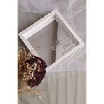 Verda Çerçeve 25x25 Cm Verda Anı Gümüş Zeminli Çerçevesi-7 Cm Derinlikli Anı Çerçevesi Gül Kutusu Gri