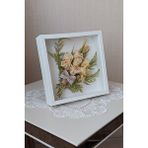 Verda Çerçeve 25x25 Cm Verda Hediyelik Anı Çerçevesi-özel Gün Çiçeklerinizi Kendiniz Tasarlayın! Beyaz