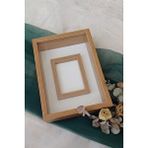 Verda Çerçeve 25x35 Cm Bambu Fotoğraf Alanlı Model Tasarım Gül Kutusu Anı Çerçevesi! Ledsiz Isimsiz Kahverengi