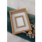 Verda Çerçeve 25X35 Cm Bambu Fotoğraf Alanlı Model Tasarım Gül Kutusu Anı Çerçevesi! Ledsiz Isimsiz