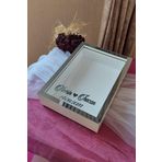 Verda Çerçeve 25X35 Cm Beyaz-Füme Ledsiz Derin Gül Tasarım Çerçevesi! Gül Kutusu Anı Çerçevesi! Isim Ve Tarih