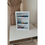 Verda Çerçeve 25x35 Cm Beyaz Raflı Araba Rafı Çerçevesi! Hotwheels Araba Anı Çerçevesi!