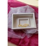 Verda Çerçeve 25x35 Cm Beyaz Yatay Fotoğraf Alanlı Model Tasarım Gül Kutusu Anı Çerçevesi! Isimli Beyaz Çerçeve