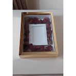 Verda Çerçeve 25X35 Cm Gold Renkli Fotoğraf Alanlı Model Tasarım Gül Kutusu Anı Çerçevesi! Yeni Model Çerçeve!