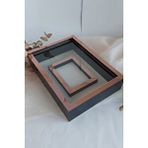 Verda Çerçeve 25x35 Cm Siya-rose Fotoğraf Alanlı Model Tasarım Gül Kutusu Anı Çerçevesi! Yeni Model Çerçeve! Siyah