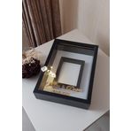 Verda Çerçeve 25X35 Cm Siyah Fotoğraf Alanlı Model Tasarım Gül Kutusu Anı Çerçevesi! Ledli