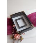 Verda Çerçeve 25X35 Cm Siyah Klasik Kenarlı Gül Kutusu Anı Çerçevesi! Yeni Model Çerçeve! Isimsiz -Ledsiz