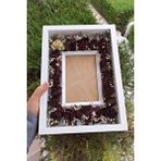 Verda Çerçeve 25x35 Cm Üçgen Fotoğraf Alanlı Model Tasarım Gül Kutusu Anı Çerçevesi! Yeni Model Çerçeve! Beyaz