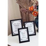 Verda Çerçeve 3 Lü Set! 10x15, 13x18 Cm Ve 15x21 Cm Fotoğraf Çerçevesi! Ahşap Ayaklı Dekoratif Çerçeve! Siyah Renk!