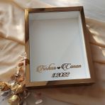 Verda Çerçeve 30X40 Cm 7 Cm Bronz Derin Gül Anı Çerçevesi! Gül Kutusu-Hkm Ticaret
