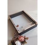 Verda Çerçeve 30X40 Cm 7 Cm Derin Siyah-Gümüş Gül Anı Çerçevesi! Gül Kutusu-Hkm Ticaret