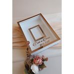 Verda Çerçeve 30X40 Cm Beyaz- Bronz Gül Anı Çerçevesi! Fotoğraf Çerçevesi! Gül Anı Çerçevesi-Hkm Ticaret