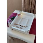 Verda Çerçeve 30x40 Cm Beyaz-klasik(BRONZ) Ledli Fotoğraf Bölümlü Tasarım Gül Kutusu Anı Çerçevesi! Ayna Çerçeve!