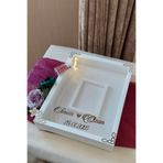 Verda Çerçeve 30x40 Cm Beyaz-klasik(GÜMÜŞ) Ledli Fotoğraf Bölümlü Tasarım Gül Kutusu Anı Çerçevesi! Ayna Çerçeve!