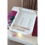 Verda Çerçeve 30x40 Cm Beyaz-modern(GOLD) Ledli Fotoğraf Bölümlü Tasarım Gül Kutusu Anı Çerçevesi! Ayna Çerçeve!