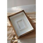 Verda Çerçeve 30x40 Cm Bronz Fotoğraf Bölümlü Gül Saklama Anı Çerçevesi-6 Cm Anı Çerçevesi Gül Kutusu Kahverengi