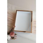 Verda Çerçeve 30X40 Cm Derin Beyaz-Bronz Özel Gün Çiçekleri Için Anı Çerçevesi! Gül Çerçeve Kutusu!
