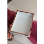 Verda Çerçeve 30X40 Cm Derin Beyaz-Rose Özel Gün Çiçekleri Için Anı Çerçevesi! Gül Çerçeve Kutusu!