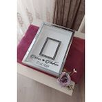 Verda Çerçeve 30x40 Cm Fotoğraf Alanlı Model Tasarım Gül Kutusu Anı Çerçevesi! Ayna Çerçeve! Beyaz-füme