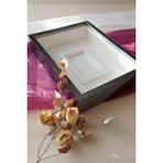 Verda Çerçeve 30x40 Cm Füme Fotoğraf Bölümlü Gül Saklama Anı Çerçevesi-6 Cm Anı Çerçevesi Gül Kutusu Mavi