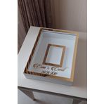 Verda Çerçeve 30X40 Cm Gold-Beyaz Gül Anı Çerçevesi! Fotoğraf Çerçevesi! Gül Anı Çerçevesi-Hkm Ticaret