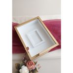 Verda Çerçeve 30X40 Cm Gold Fotoğraf Bölümlü Gül Saklama Anı Çerçevesi-6 Cm Anı Çerçevesi Gül Kutusu