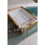 Verda Çerçeve 30X40 Cm Gold Pleksi Kaplı Fotoğraf Alanlı Model Tasarım Gül Kutusu Anı Çerçevesi! Ayna Çerçeve!