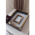 Verda Çerçeve 30X40 Cm Gold-Siyah Gül Anı Çerçevesi! Fotoğraf Çerçevesi! Gül Anı Çerçevesi-Hkm Ticaret