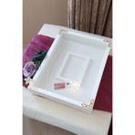 Verda Çerçeve 30x40 Cm Ledli Beyaz-klasik(GOLD) Fotoğraf Bölümlü Tasarım Gül Kutusu Anı Çerçevesi! Isimsiz