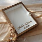 Verda Çerçeve 30X40 Cm Ledli Bronz Pleksi Kaplı Derin Tasarım Gül Kutusu Anı Çerçevesi! Ayna Çerçeve!