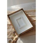Verda Çerçeve 30x40 Cm Ledli Bronz Pleksi Kaplı Fotoğraf Bölümlü Tasarım Gül Kutusu Anı Çerçevesi! Isimsiz Kahverengi