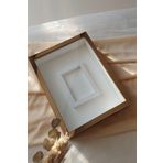 Verda Çerçeve 30X40 Cm Ledli Bronz Pleksi Kaplı Fotoğraf Bölümlü Tasarım Gül Kutusu Anı Çerçevesi! Isimsiz