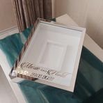 Verda Çerçeve 30X40 Cm Ledli Gümüş Pleksi Fotoğraf Bölümlü Tasarım Gül Kutusu Anı Çerçevesi! Ayna Çerçeve!