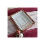Verda Çerçeve 30x40 Cm Ledli Rose Pleksi Kaplı Fotoğraf Bölümlü Tasarım Gül Kutusu Anı Çerçevesi! Ayna Çerçeve! Pembe