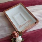 Verda Çerçeve 30X40 Cm Ledli Rose Pleksi Kaplı Fotoğraf Bölümlü Tasarım Gül Kutusu Anı Çerçevesi! Ayna Çerçeve!