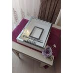 Verda Çerçeve 30x40 Cm Ledli Ve Isimli Fotoğraf Bölümlü Tasarım Gül Kutusu Anı Çerçevesi! Ayna Çerçeve! Beyaz-füme