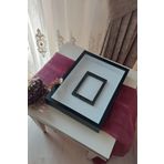 Verda Çerçeve 30X40 Cm Siyah-Bronz Fotoğraf Bölümlü Gül Saklama Anı Çerçevesi-6 Cm Anı Çerçevesi Gül Kutusu