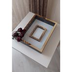 Verda Çerçeve 30X40 Cm Siyah-Gold Fotoğraf Bölümlü Gül Saklama Anı Çerçevesi-6 Cm Anı Çerçevesi Gül Kutusu