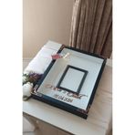 Verda Çerçeve 30x40 Cm SİYAH-ROSE Ledli Fotoğraf Bölümlü Tasarım Gül Kutusu Anı Çerçevesi! Ayna Çerçeve!