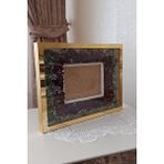 Verda Çerçeve 30x40 Cm Verda Gold Anı Çerçevesi! Özel Gün Çiçekleri Için Gül Kutusu! Isimsiz Sarı