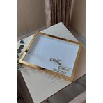 Verda Çerçeve 32X42 Cm Beyaz Gül Anı Çerçevesi! Isimli Fotoğraf Çerçevesi! Gül Anı Çerçevesi-Gelin Buketleri Için